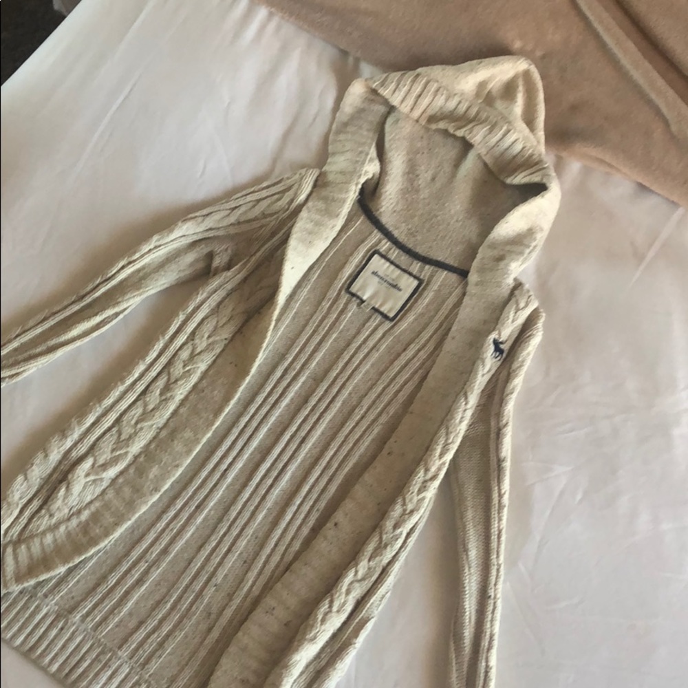 Abercrombie kids knit hooded cardigan